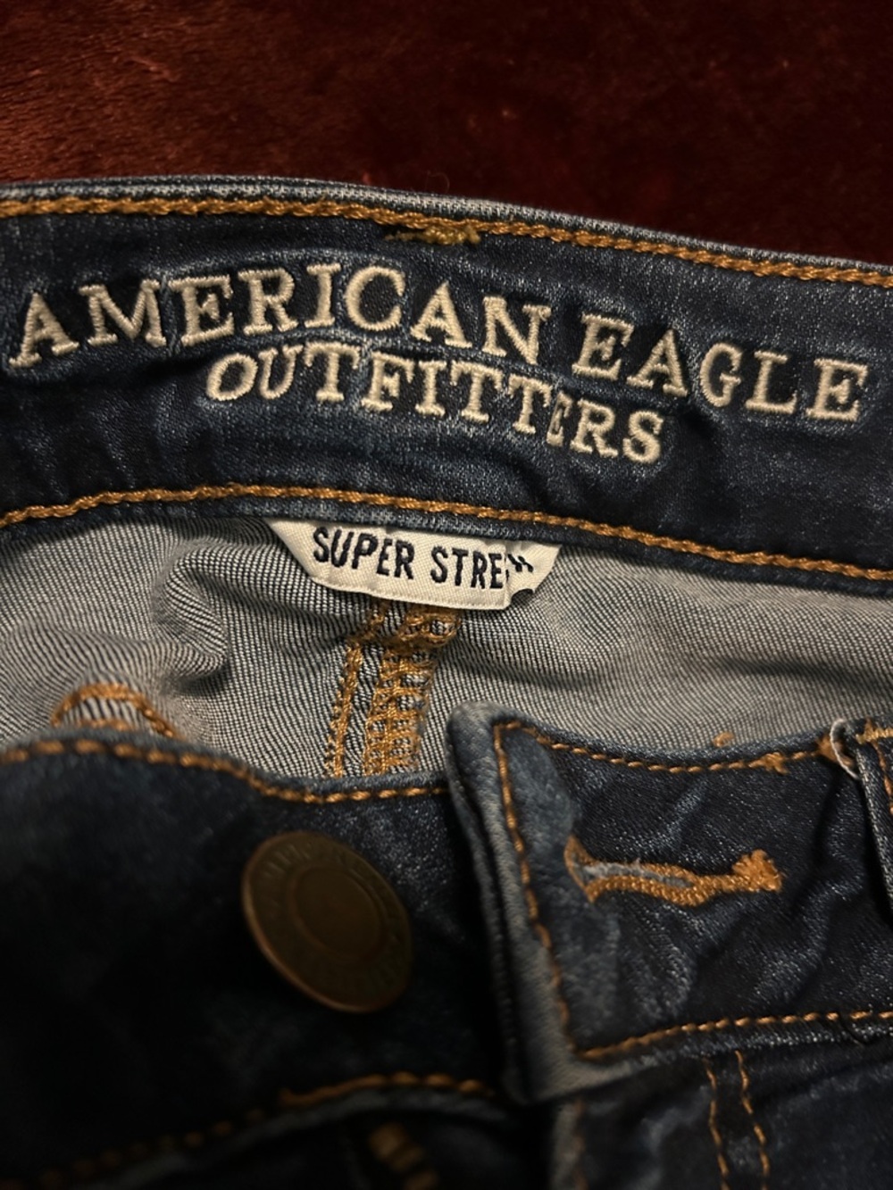 American Eagle Outfitters Distressed Blue Skinny Jeans - Picture 3 of 3
